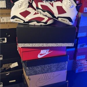 Nike Red and White Athletic Shoes